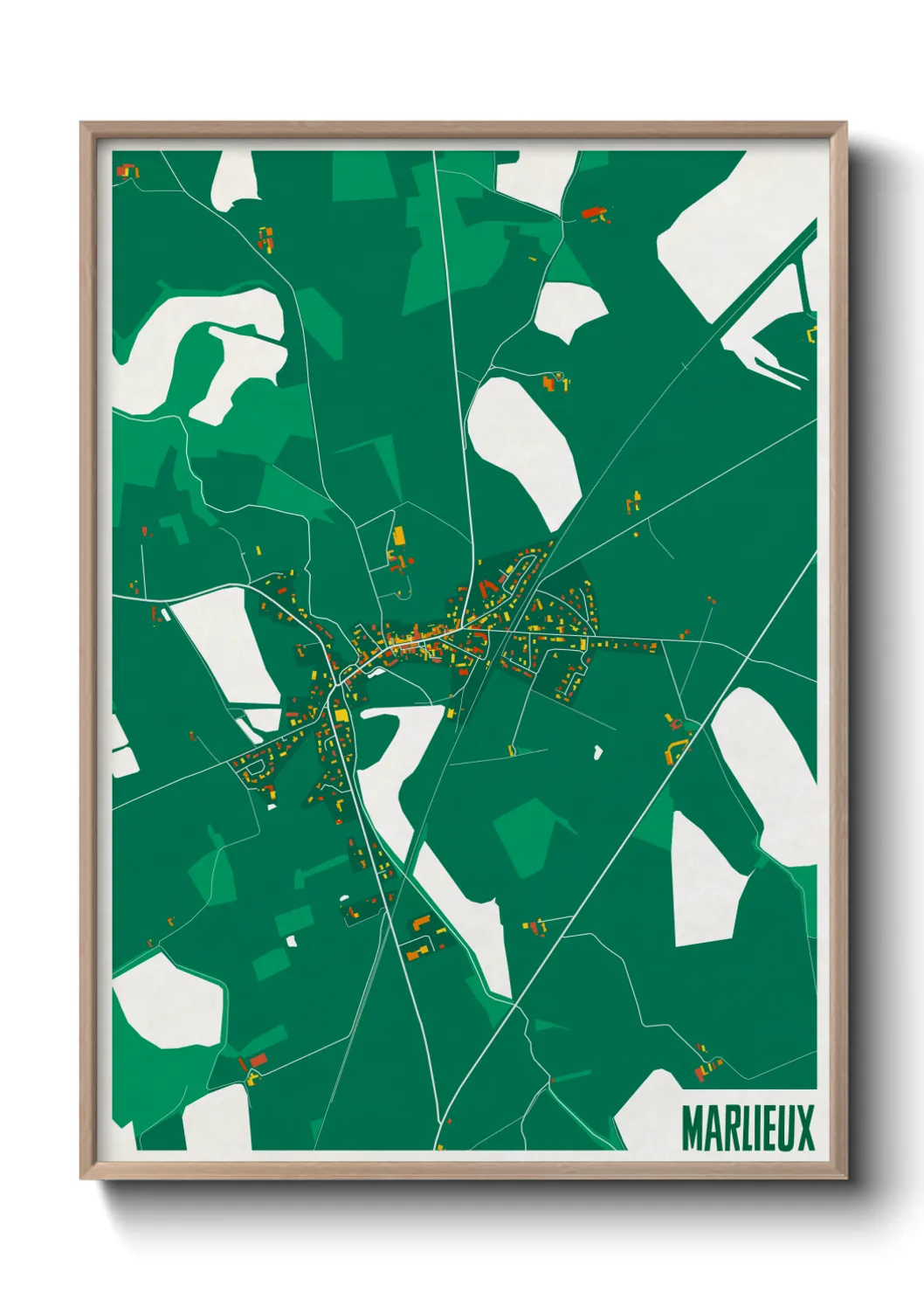 Une affiche de carte sur Marlieux