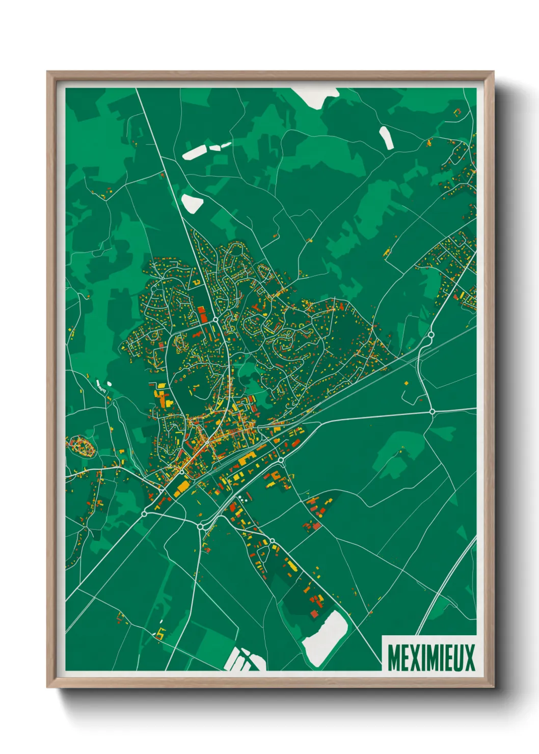 Une affiche de carte sur Meximieux