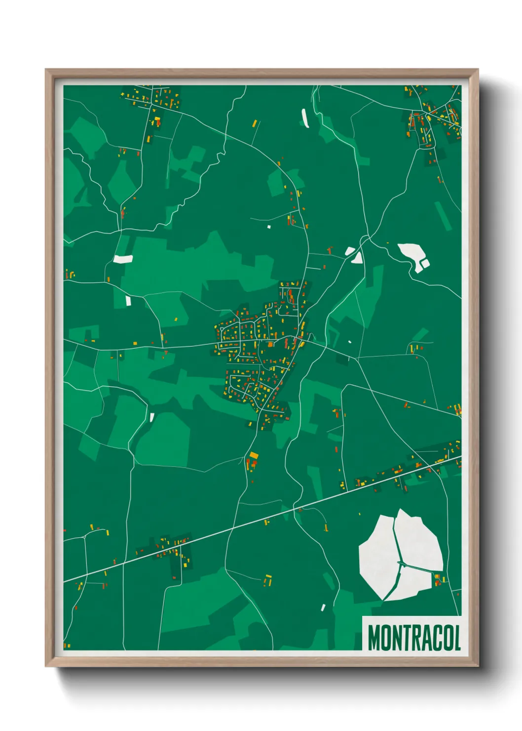 Une affiche de carte sur Montracol