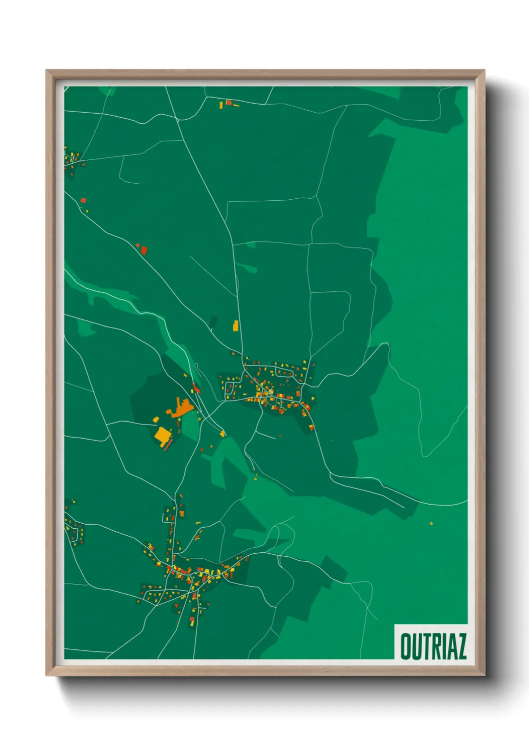 Une affiche de carte sur Outriaz