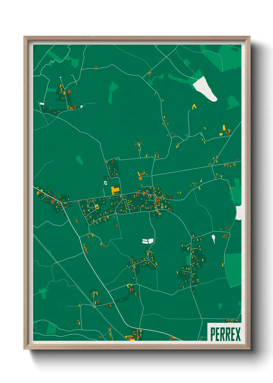 Une affiche de carte sur Perrex