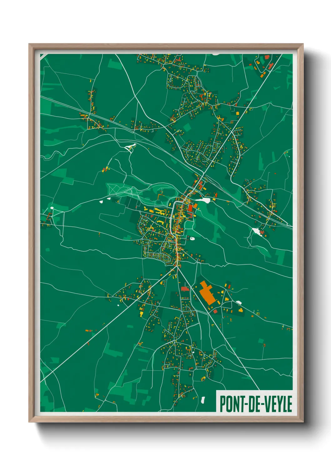 Un poster cartePont-de-Veyle