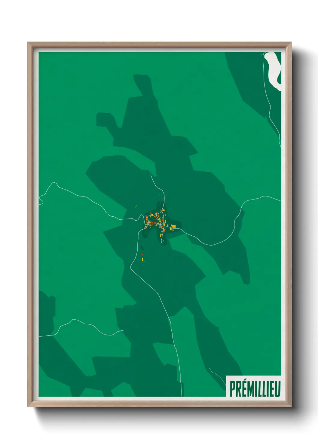 Une affiche de carte sur Prémillieu