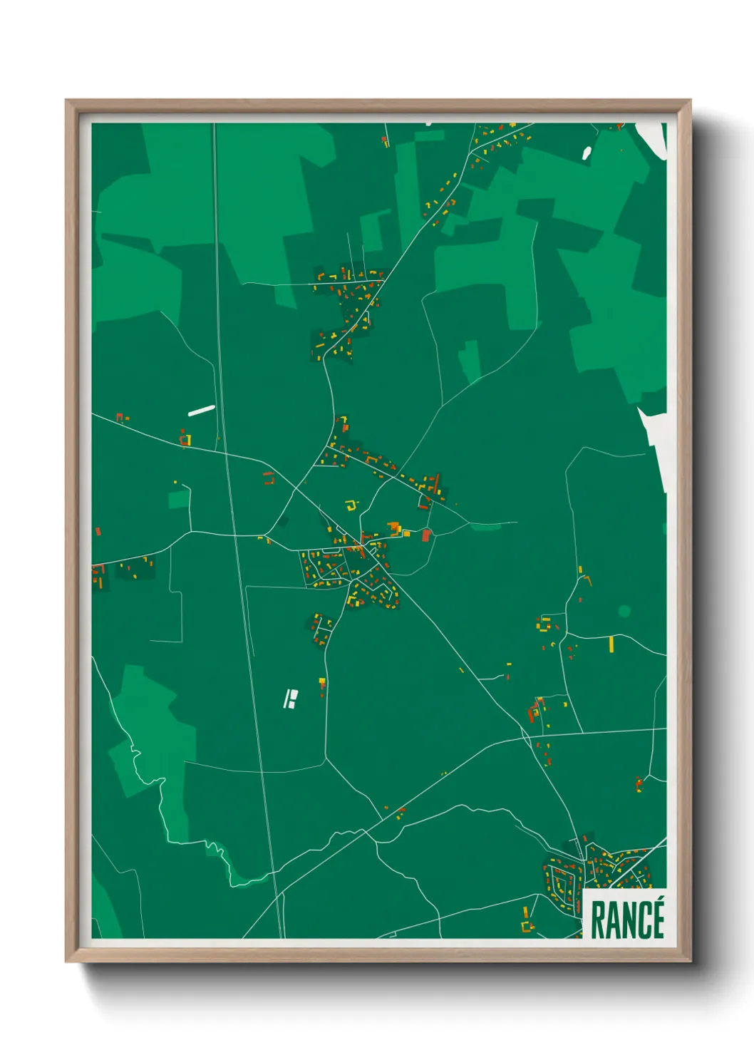 Une affiche de carte sur Rancé