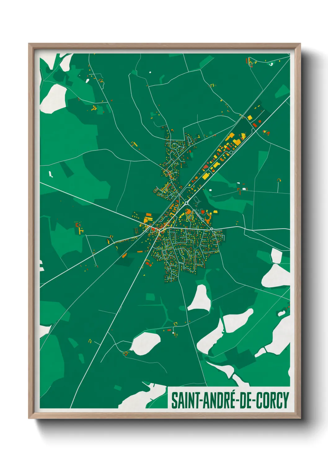 Un poster carteSaint-André-de-Corcy