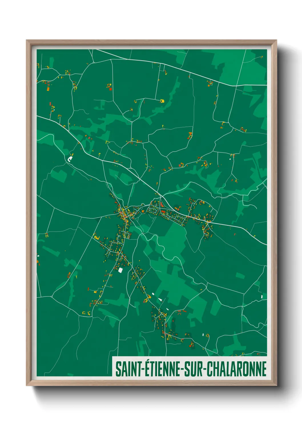 Un poster carteSaint-Étienne-sur-Chalaronne
