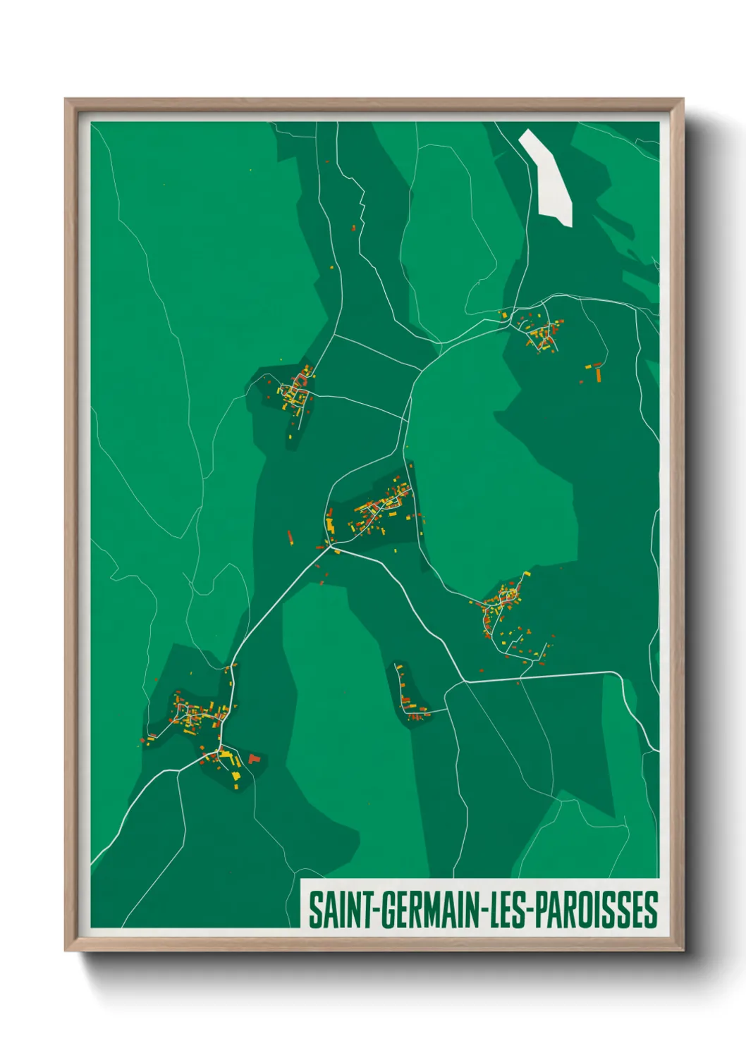 Un poster carteSaint-Germain-les-Paroisses