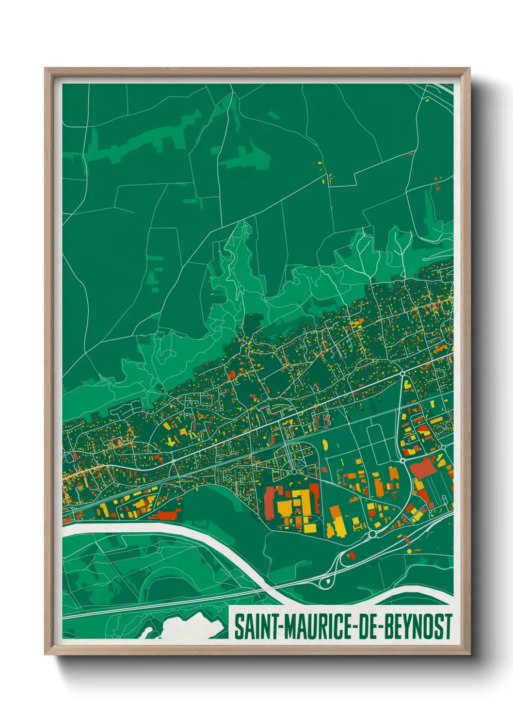 Un poster carteSaint-Maurice-de-Beynost