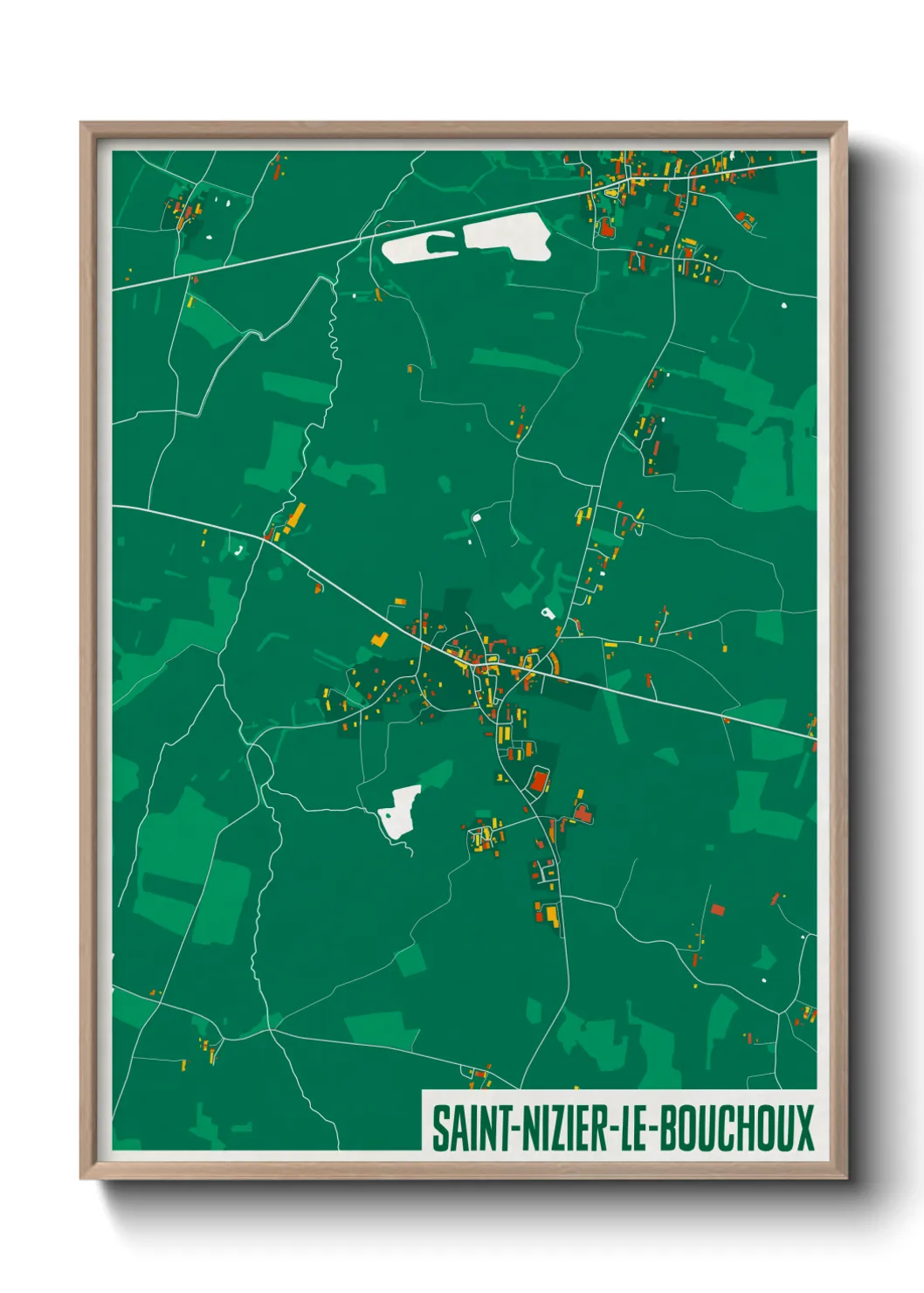 Un poster carteSaint-Nizier-le-Bouchoux