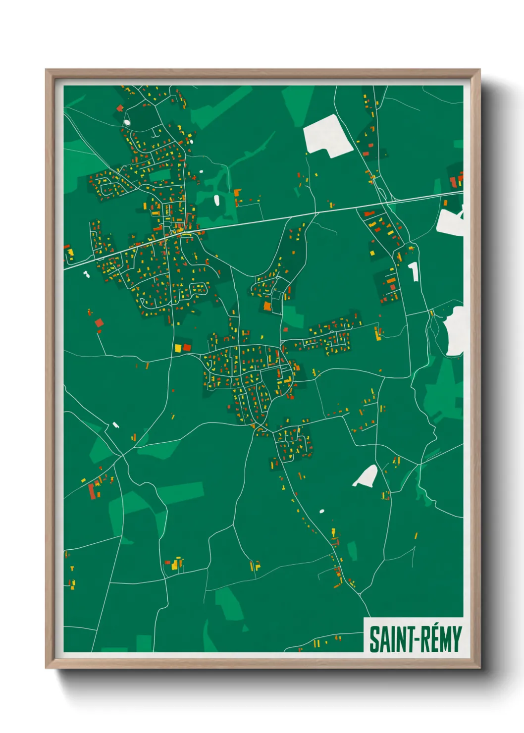 Une affiche de carte sur Saint-Rémy