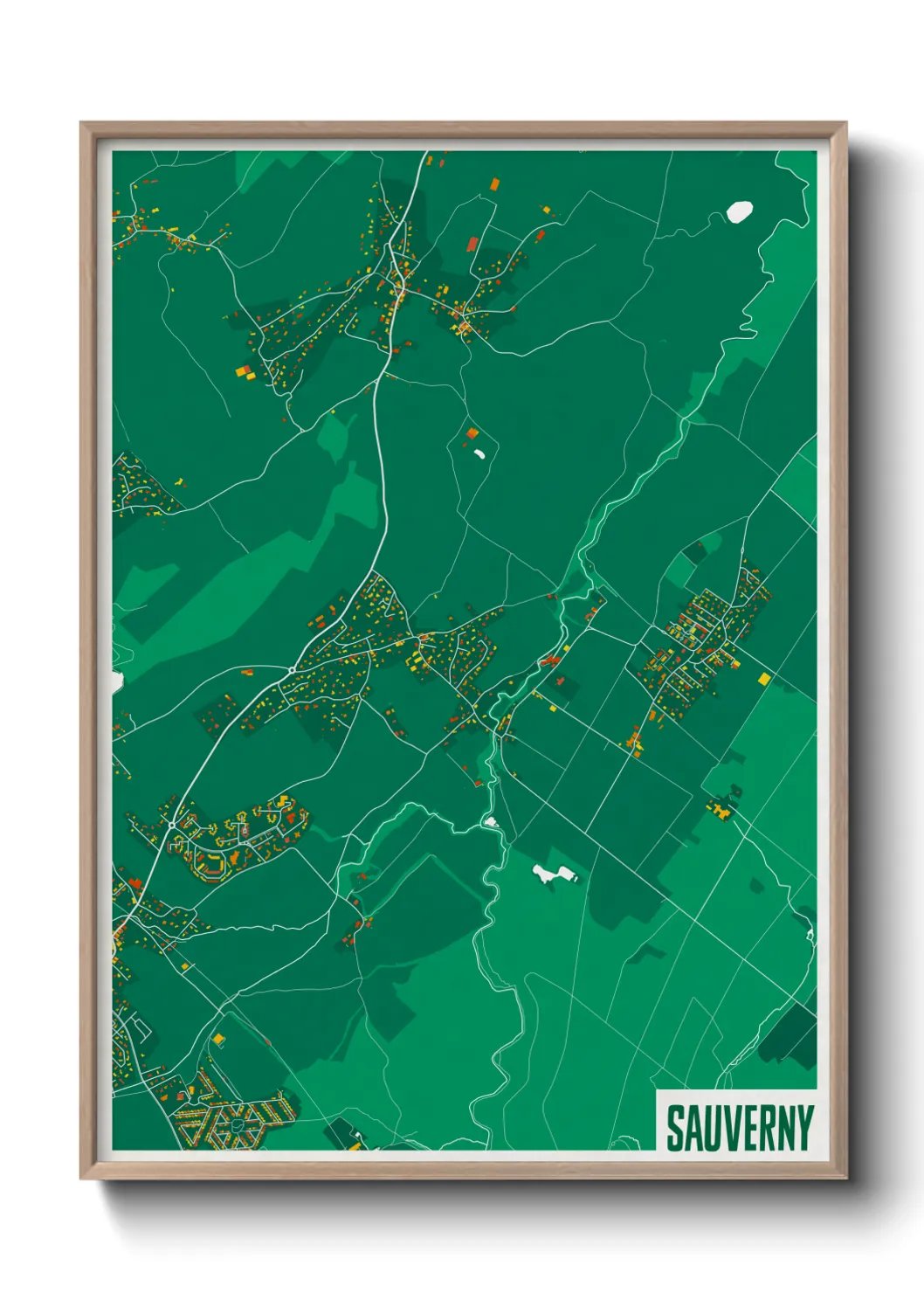 Une affiche de carte sur Sauverny