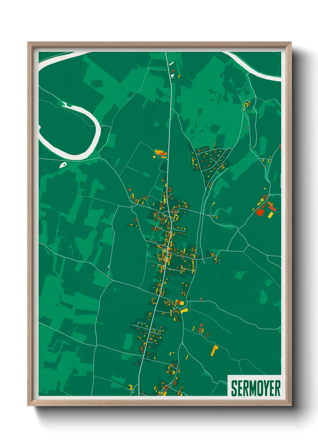 Une affiche de carte sur Sermoyer