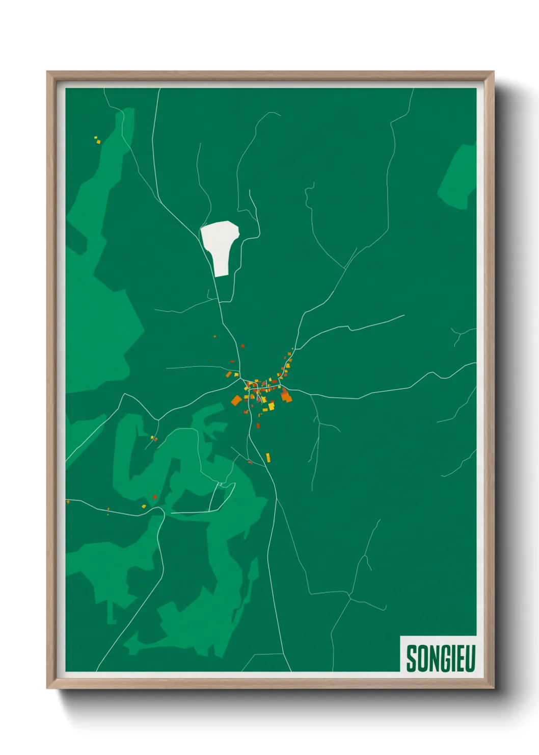 Une affiche de carte sur Songieu