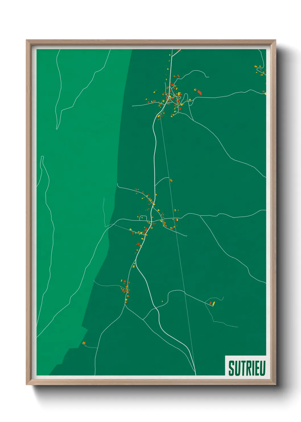 Une affiche de carte sur Sutrieu