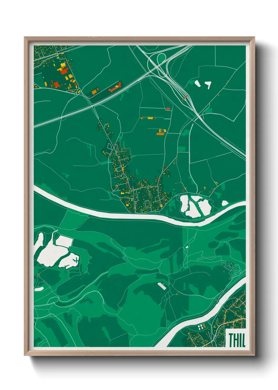 Une affiche de carte sur Thil