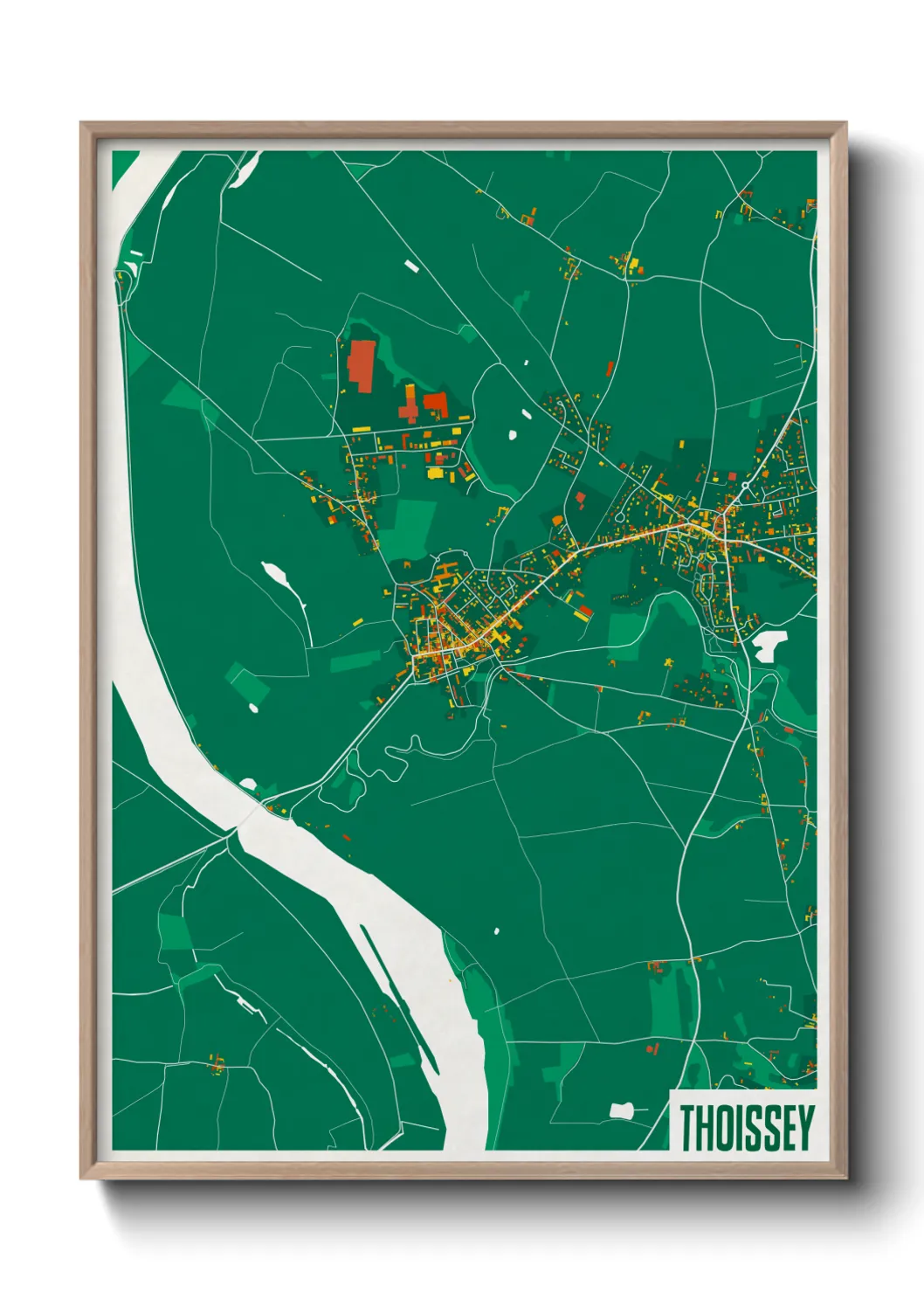 Une affiche de carte sur Thoissey