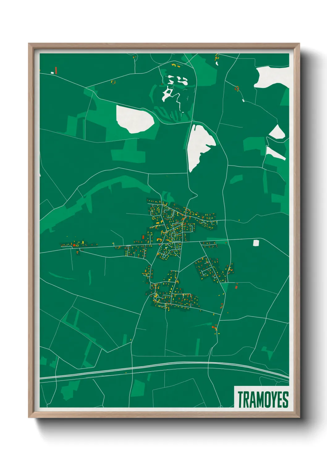 Une affiche de carte sur Tramoyes