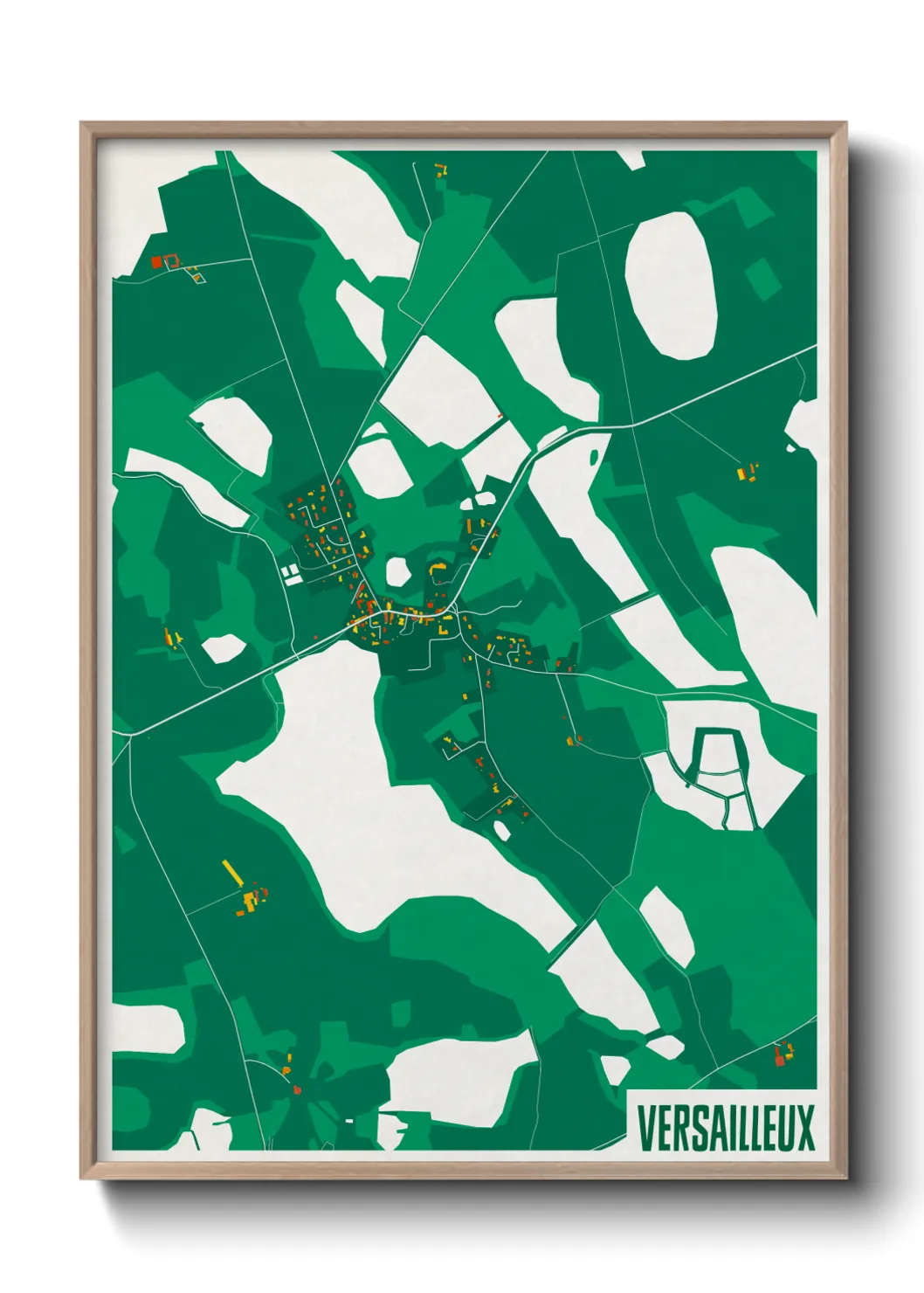 Une affiche de carte sur Versailleux