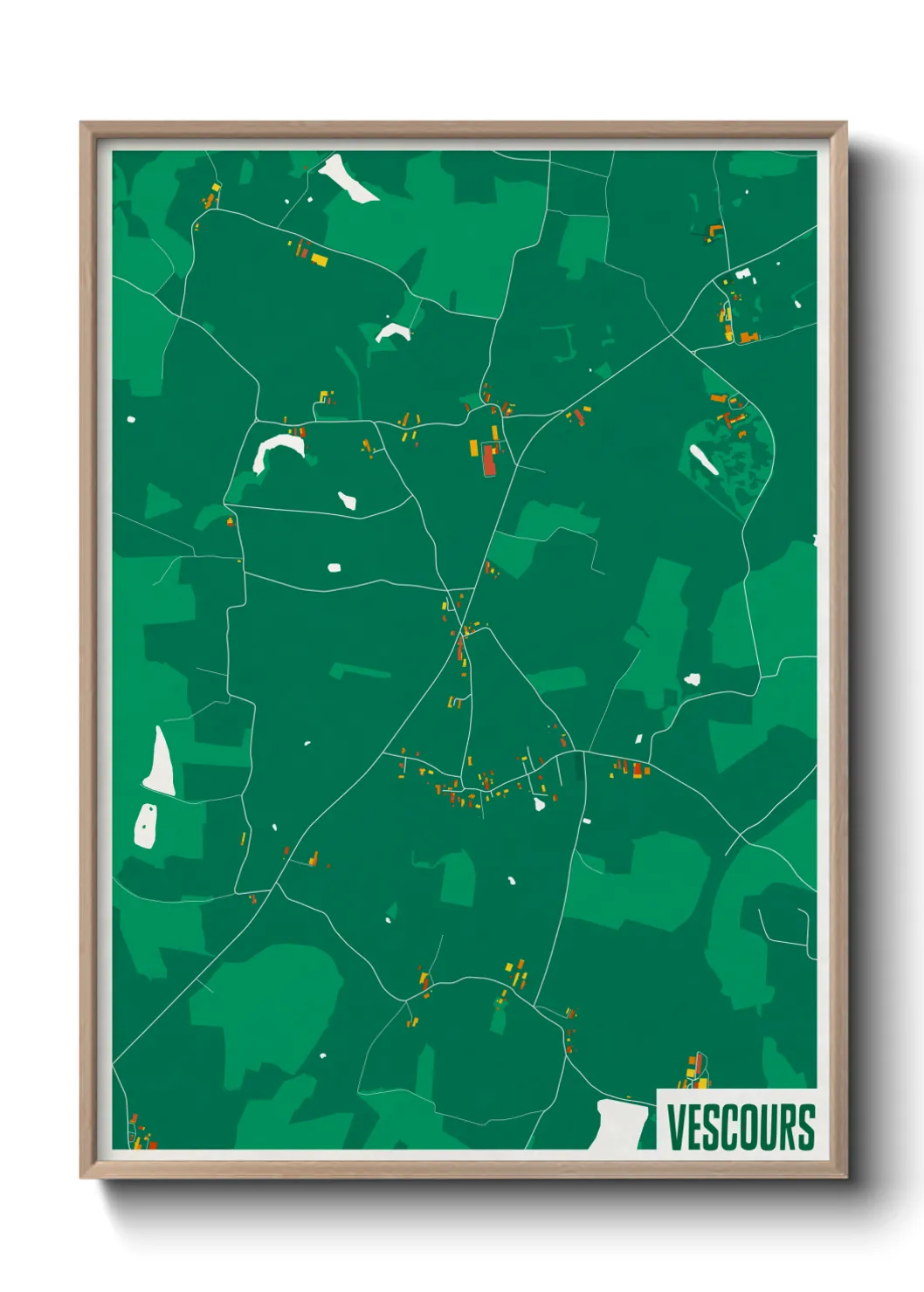 Une affiche de carte sur Vescours