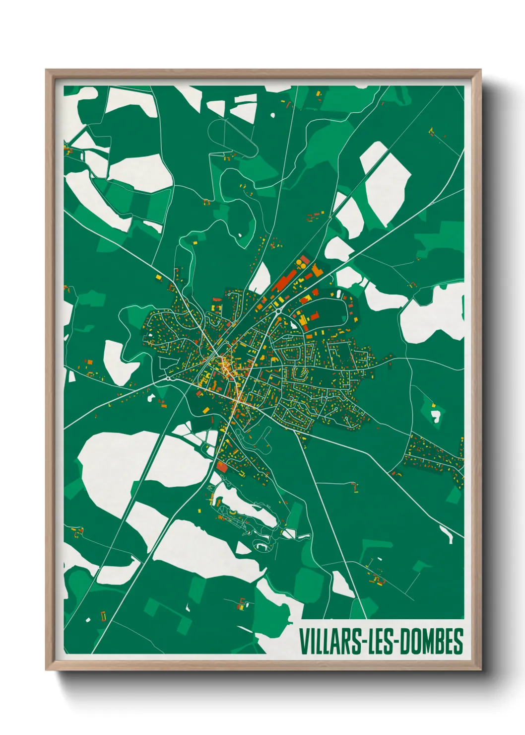 Un poster carteVillars-les-Dombes