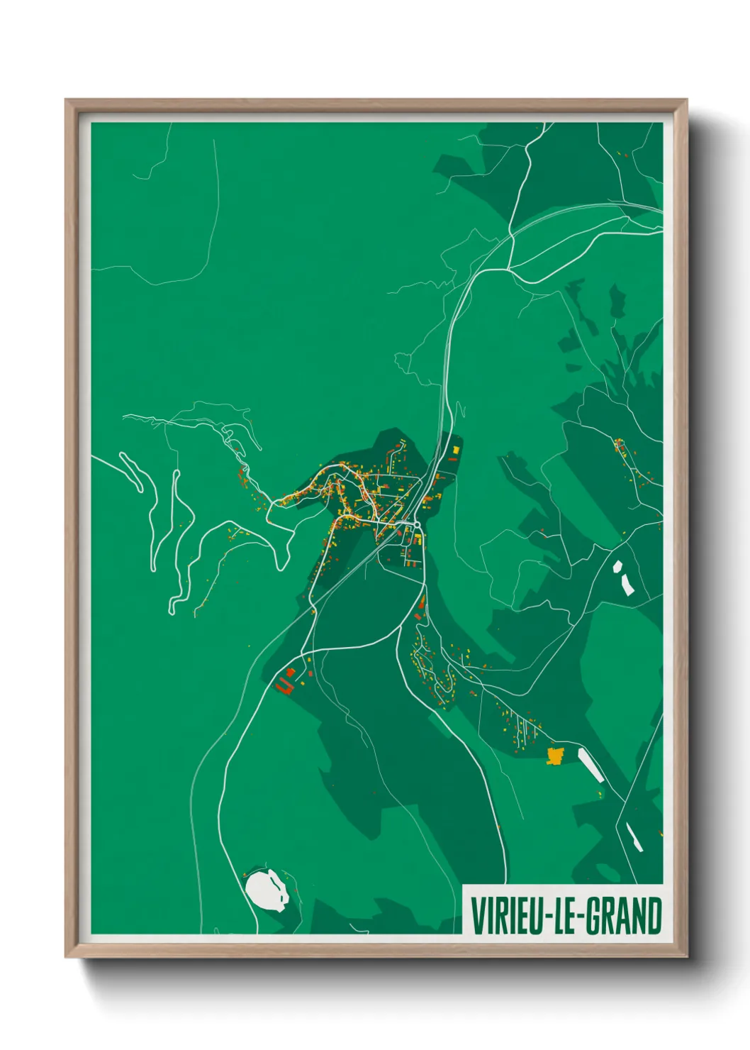 Une affiche de carte sur Virieu-le-Grand
