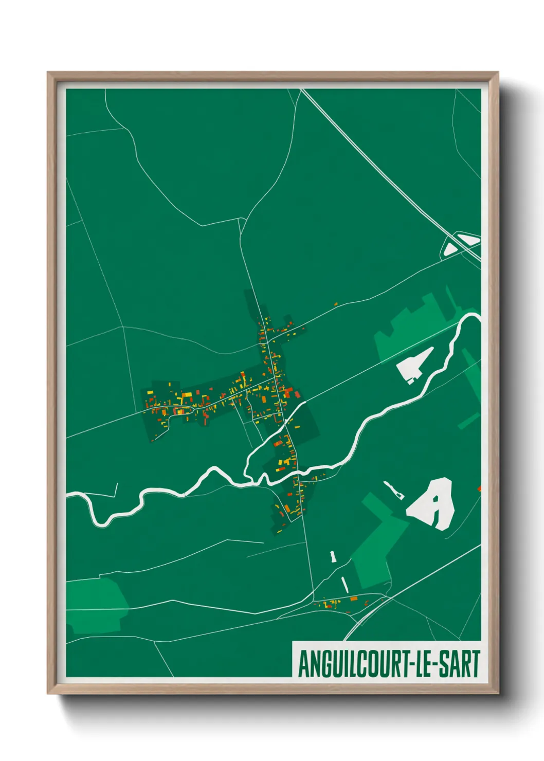 Une affiche de carte sur Anguilcourt-le-Sart