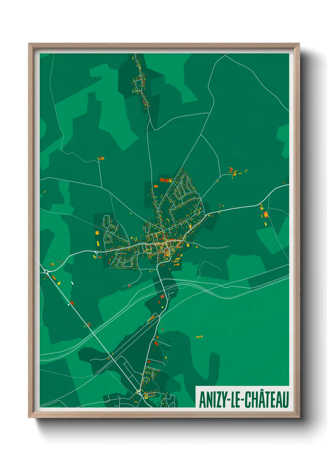 Un poster carteAnizy-le-Château