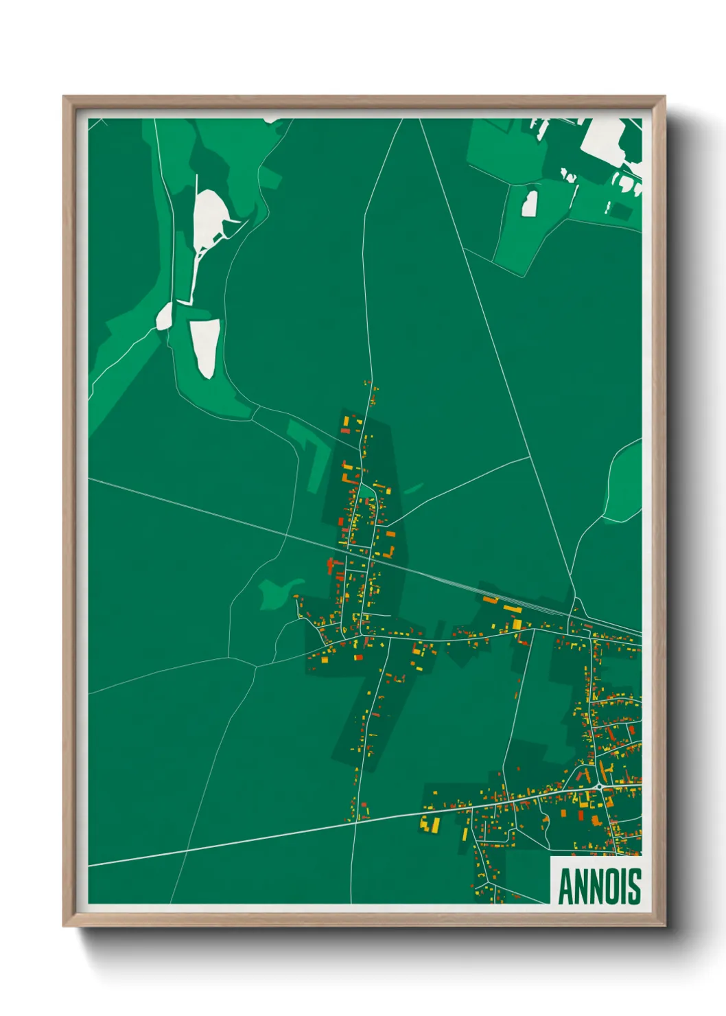 Une affiche de carte sur Annois