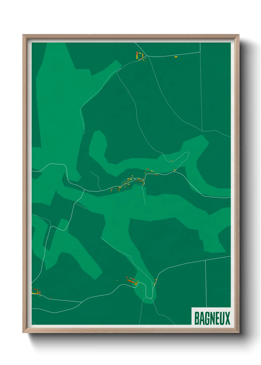 Une affiche de carte sur Bagneux