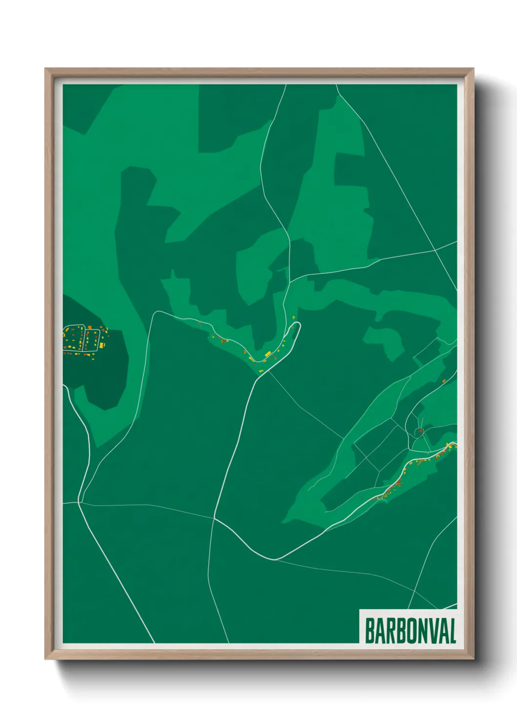 Une affiche de carte sur Barbonval