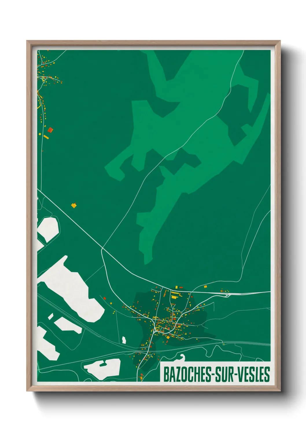 Une affiche de carte sur Bazoches-sur-Vesles