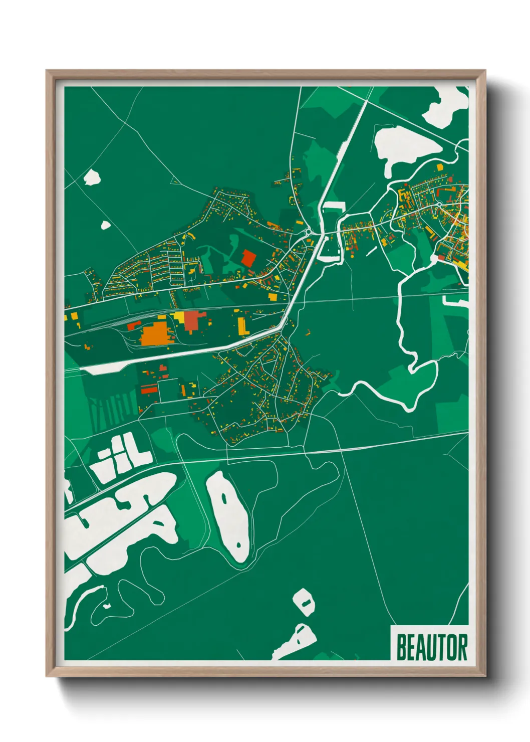 Une affiche de carte sur Beautor