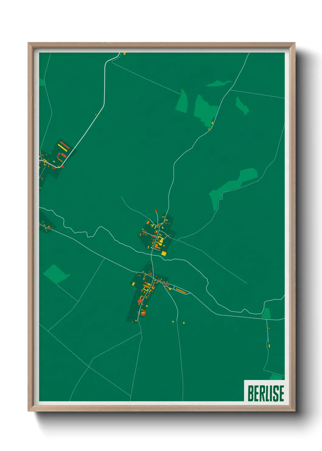 Une affiche de carte sur Berlise