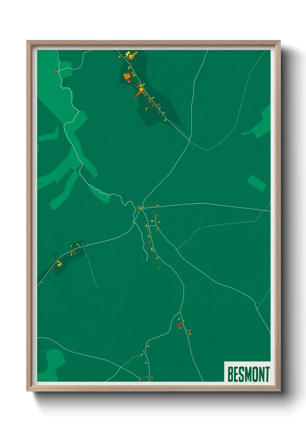 Une affiche de carte sur Besmont