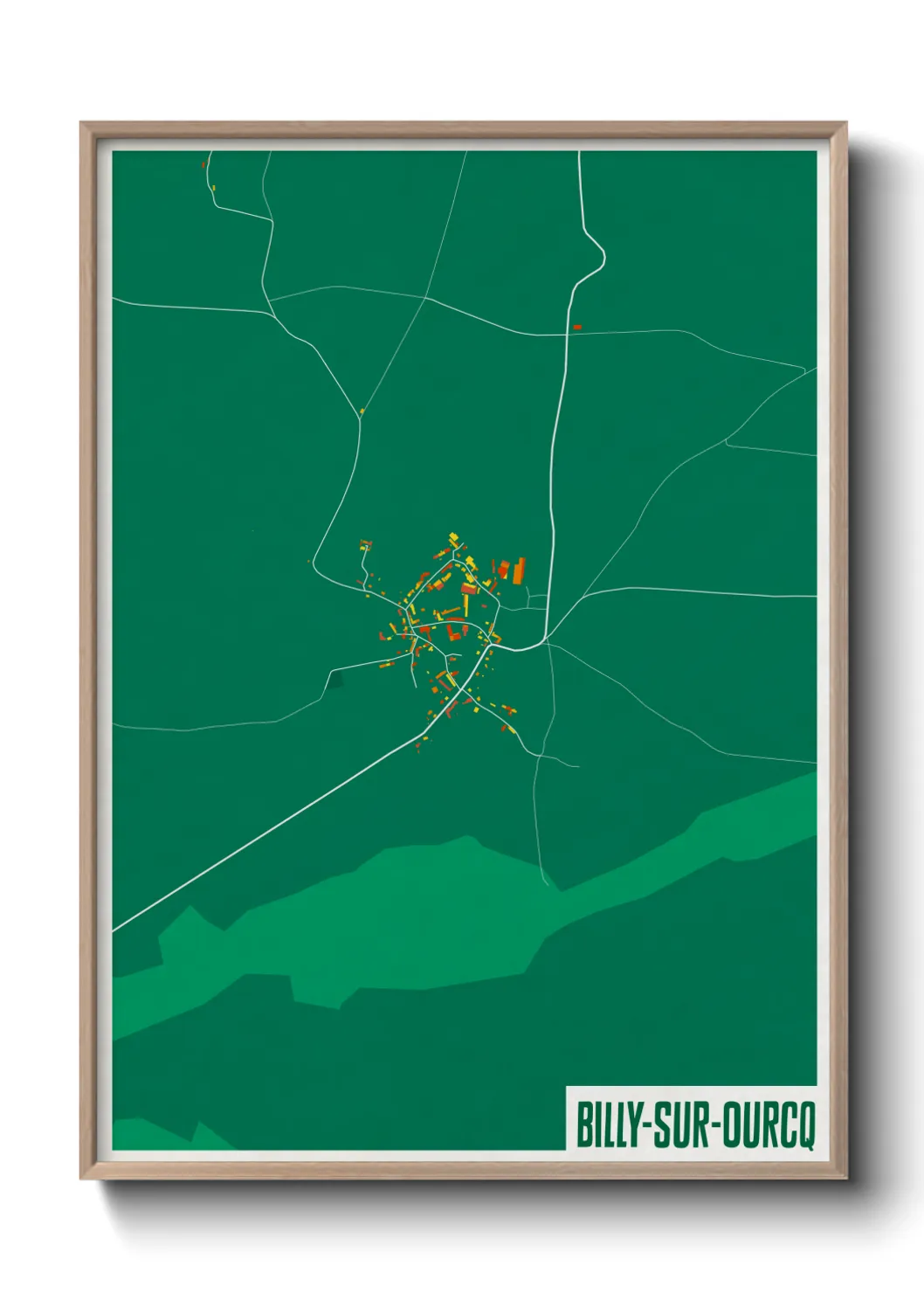 Une affiche de carte sur Billy-sur-Ourcq