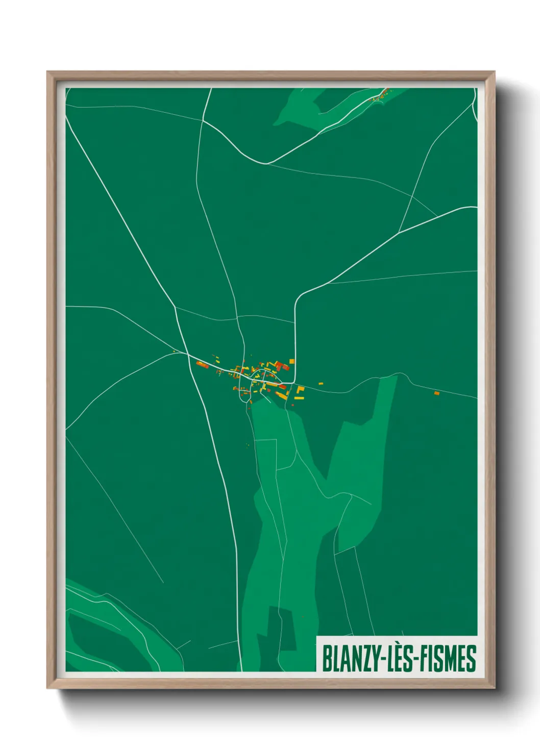 Une affiche de carte sur Blanzy-lès-Fismes