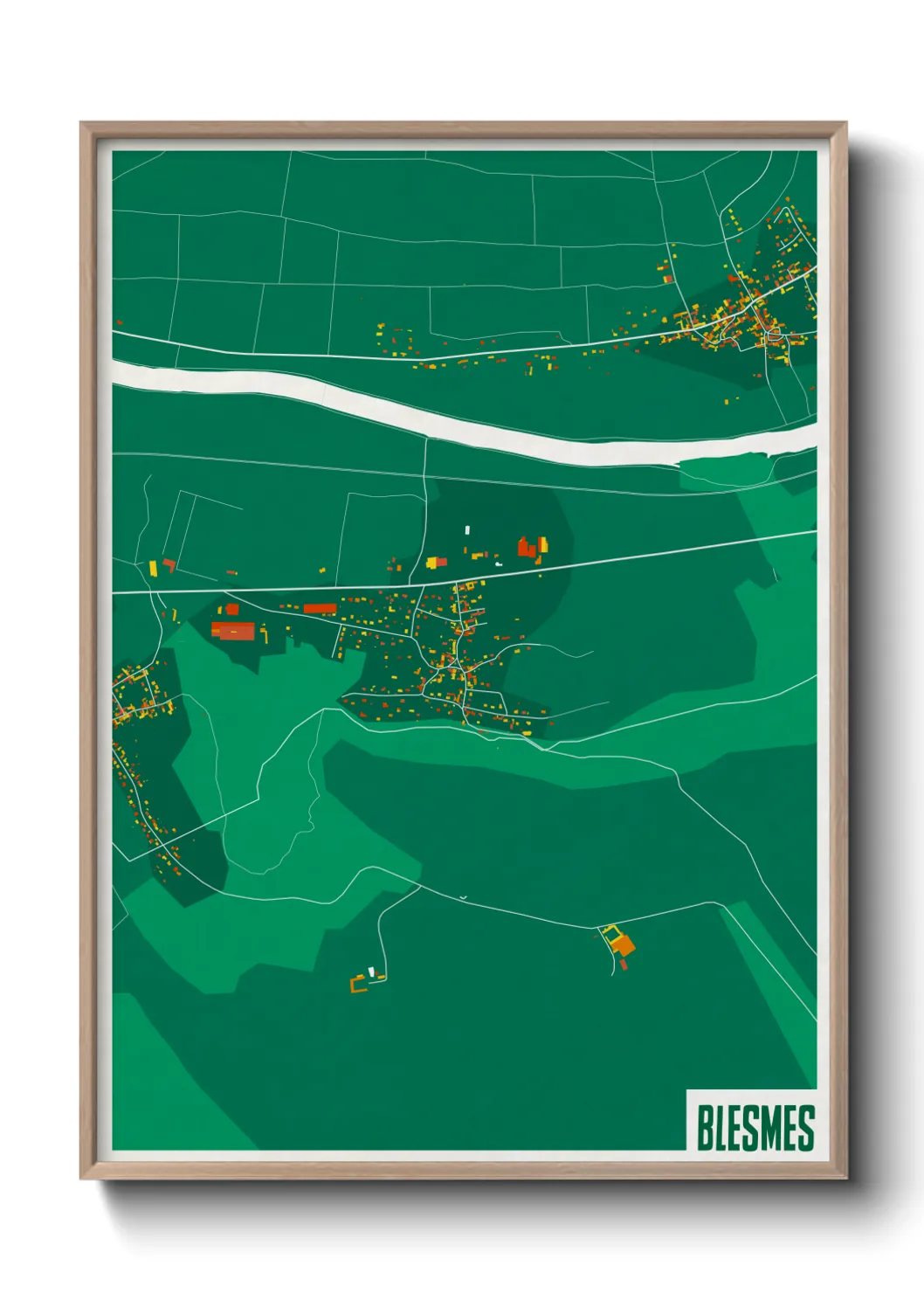 Une affiche de carte sur Blesmes