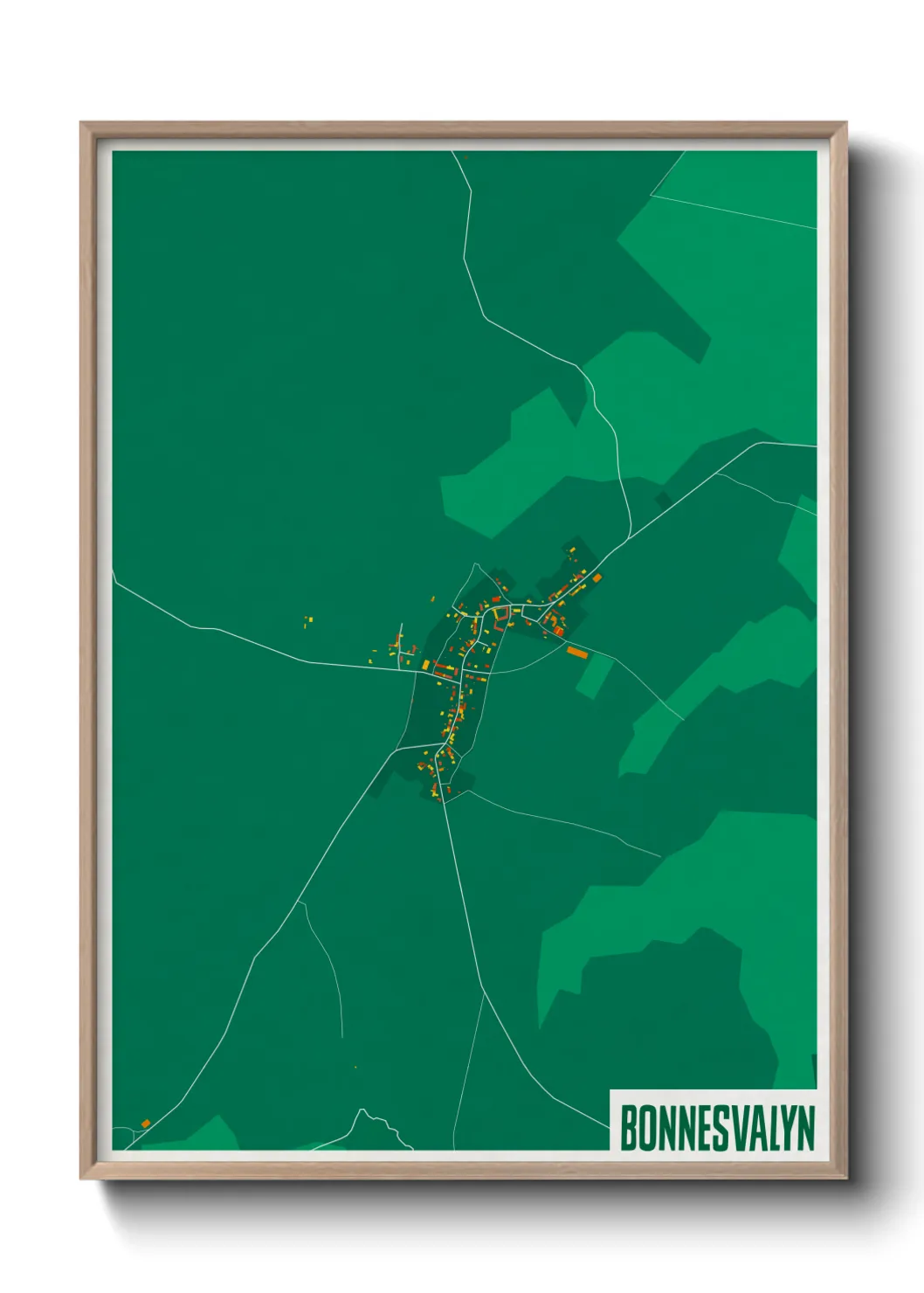 Une affiche de carte sur Bonnesvalyn