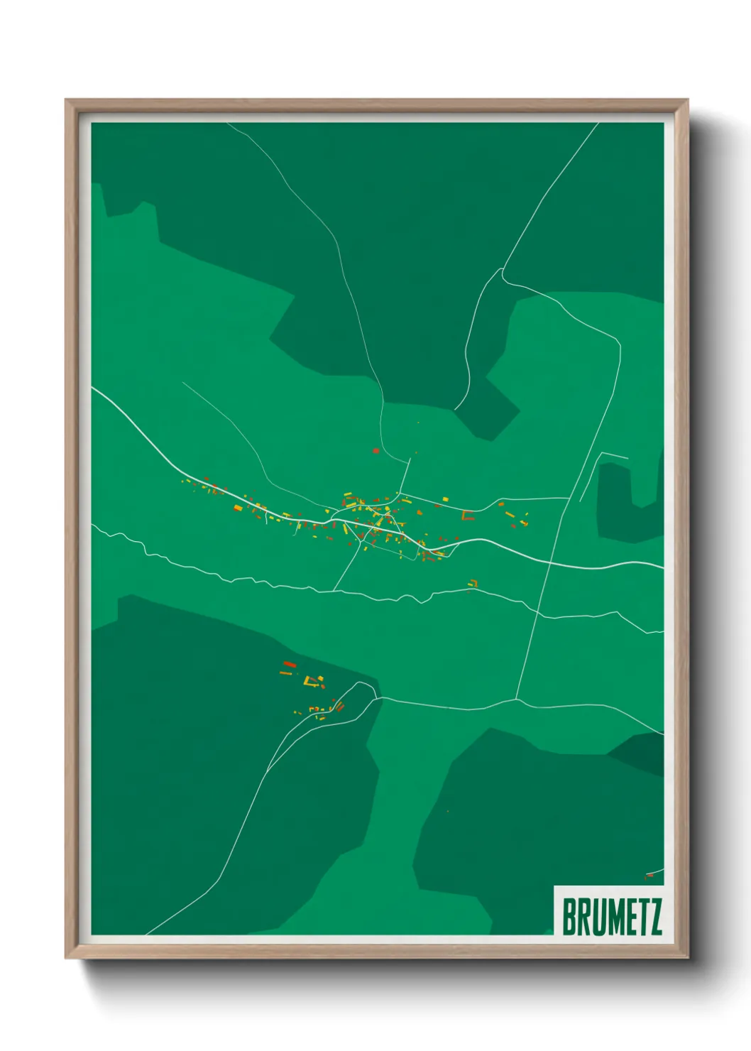 Une affiche de carte sur Brumetz