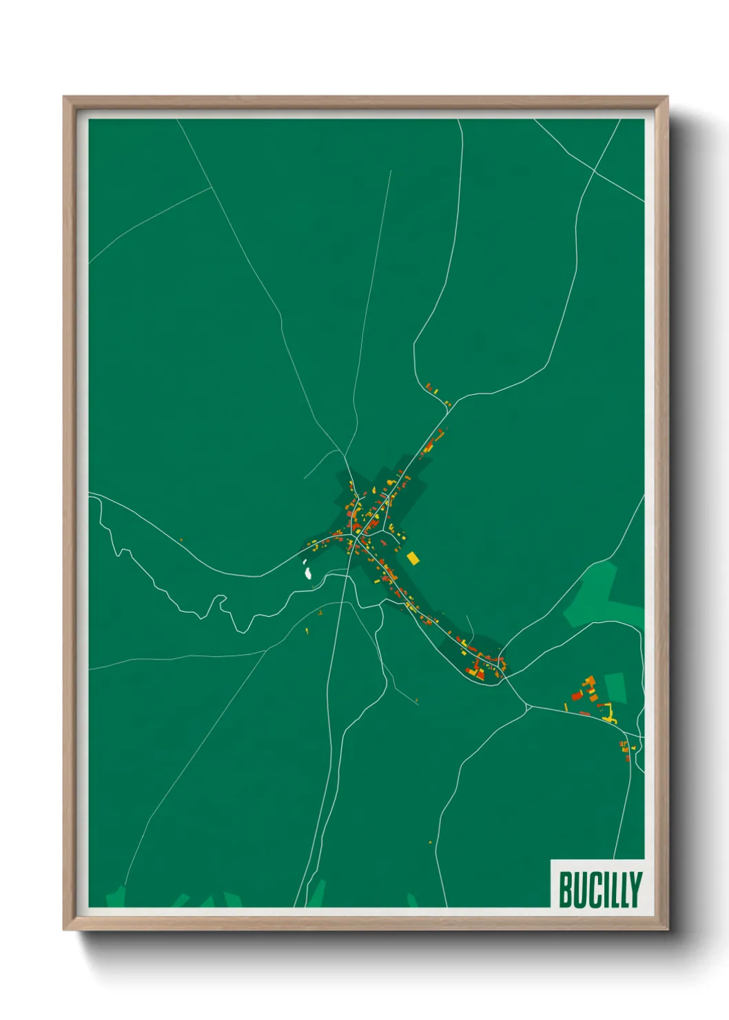 Une affiche de carte sur Bucilly