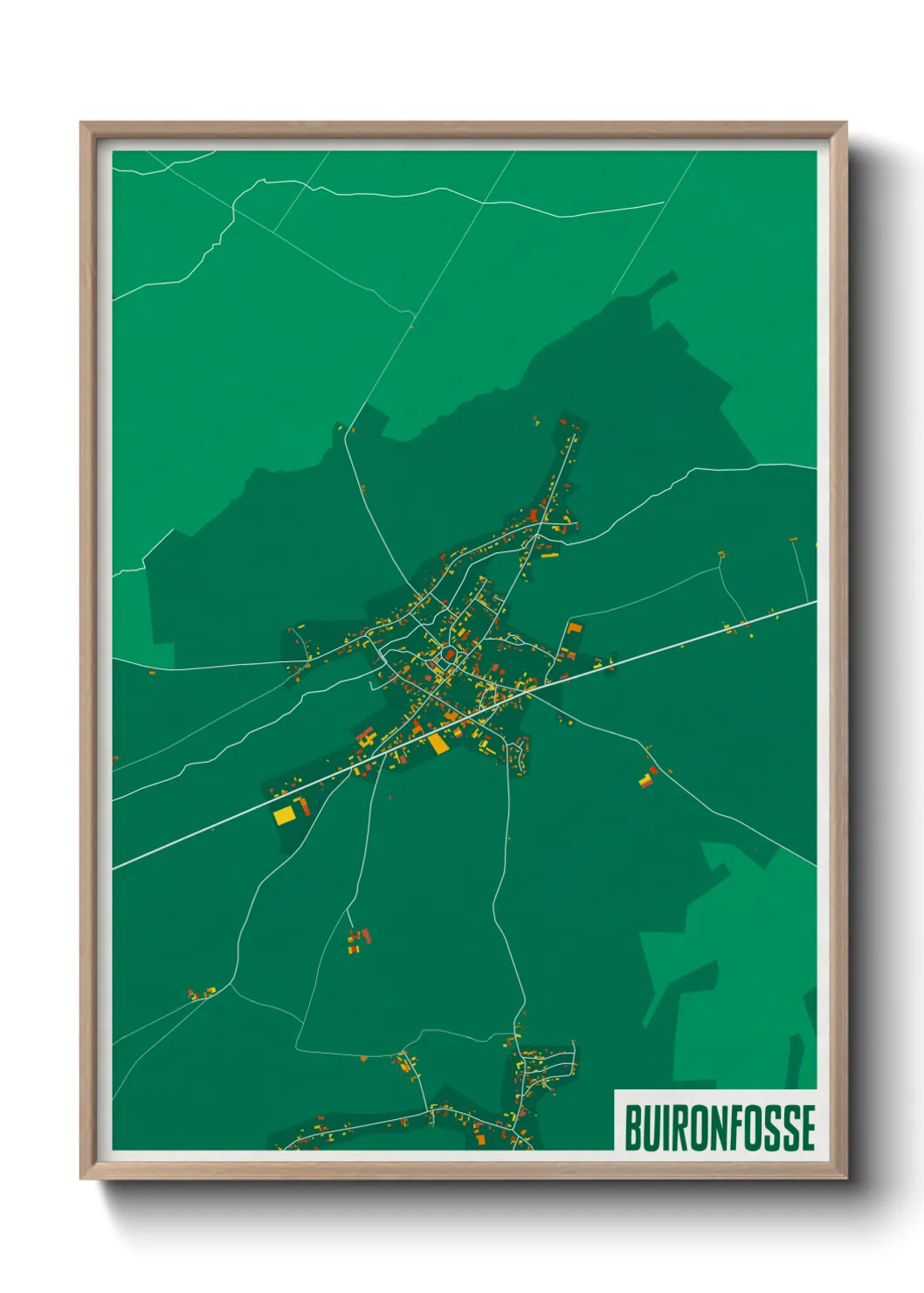 Une affiche de carte sur Buironfosse