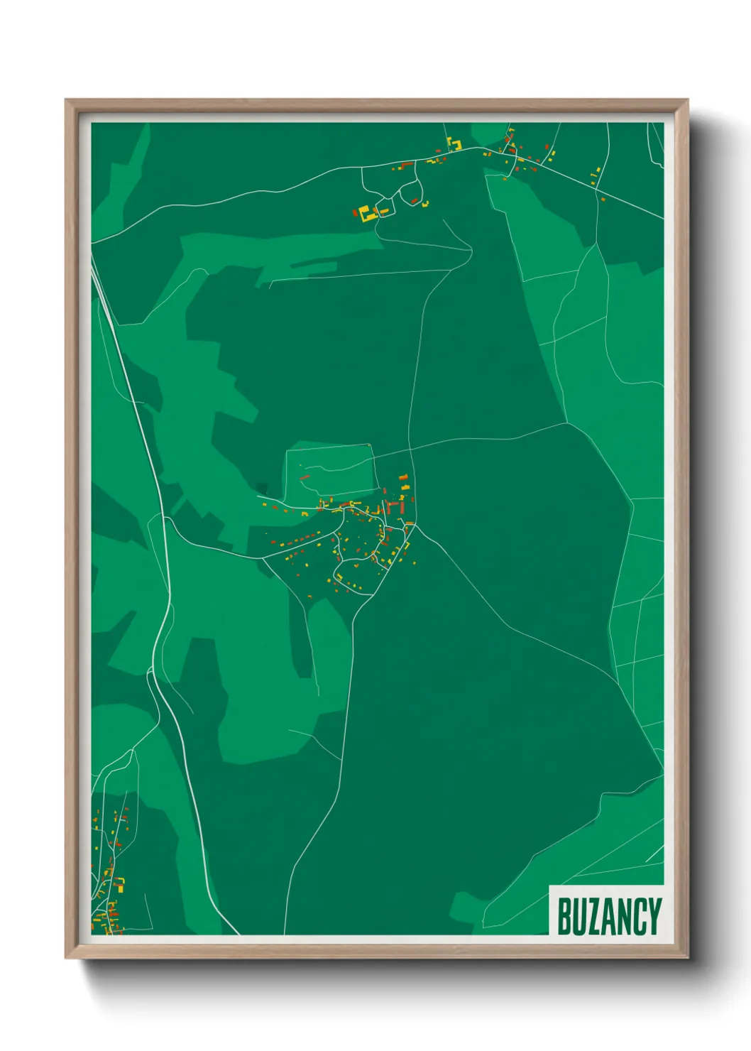 Une affiche de carte sur Buzancy