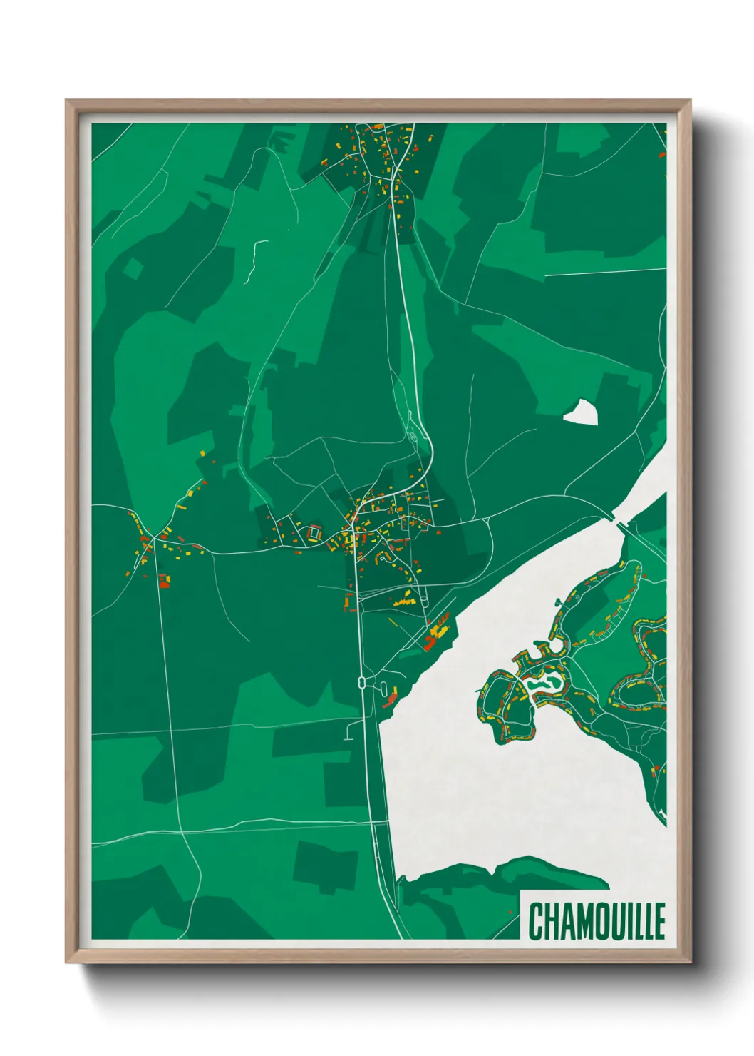 Une affiche de carte sur Chamouille