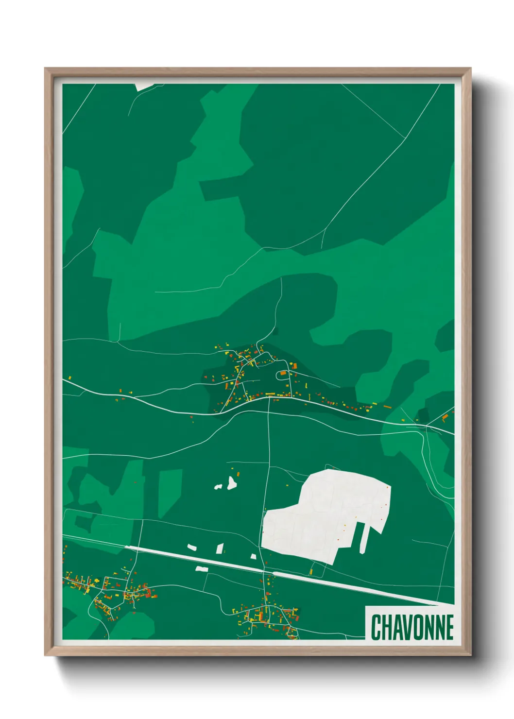 Une affiche de carte sur Chavonne