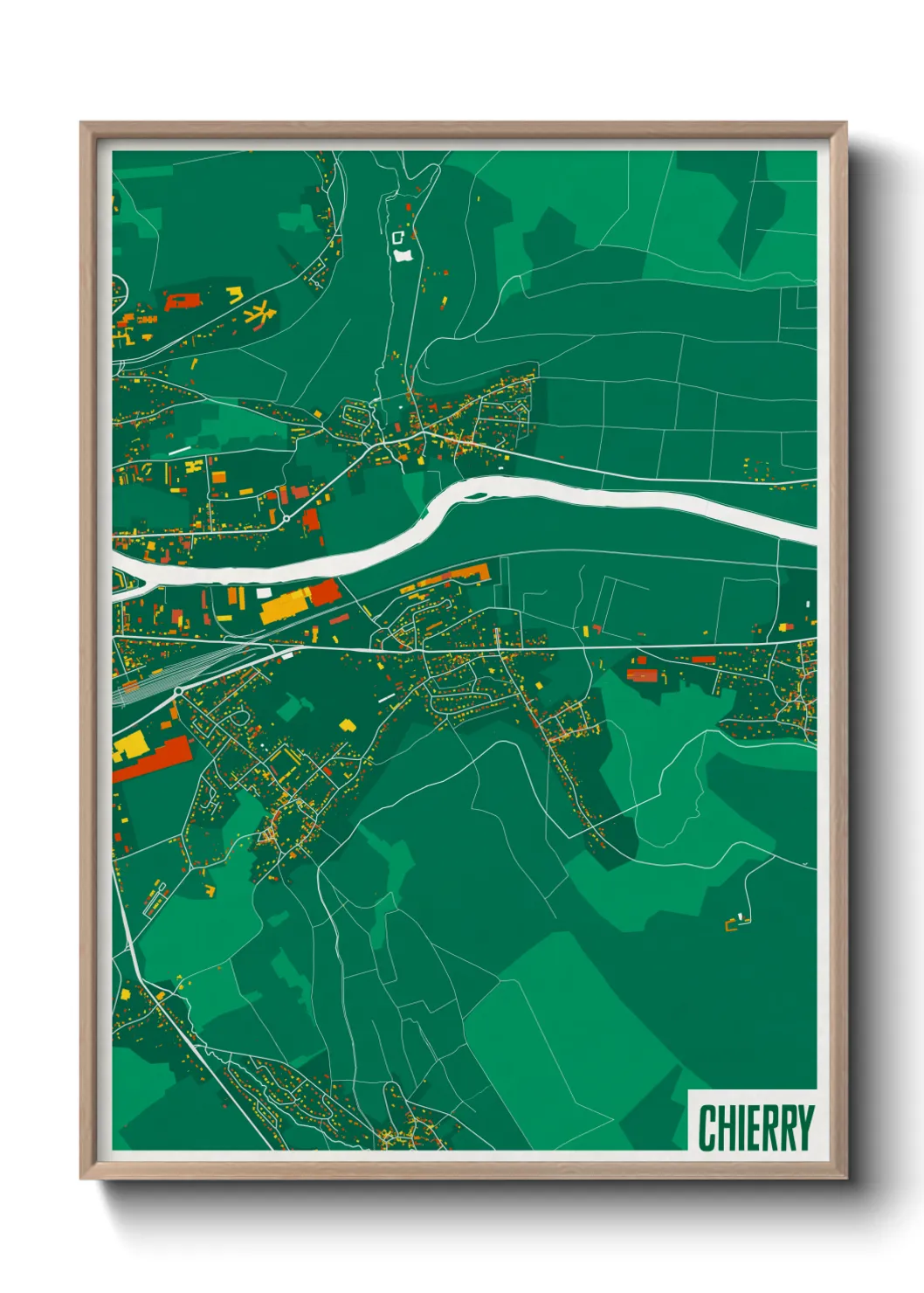Une affiche de carte sur Chierry