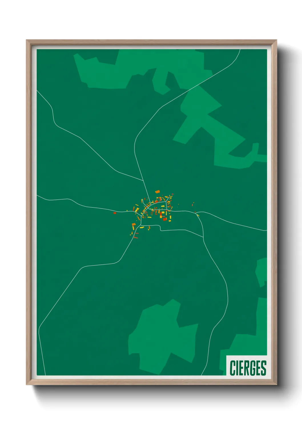 Une affiche de carte sur Cierges