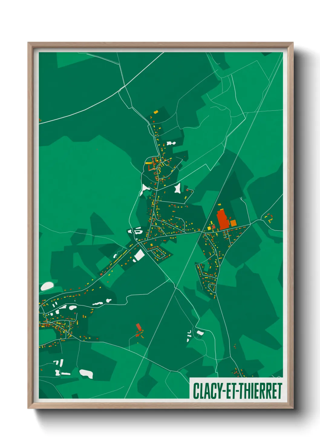 Un poster carteClacy-et-Thierret