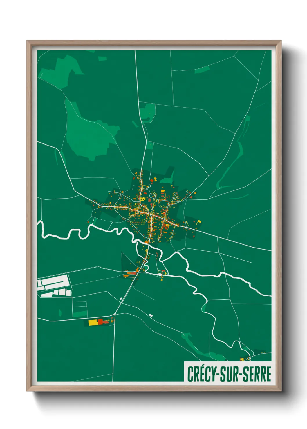 Un poster carteCrécy-sur-Serre