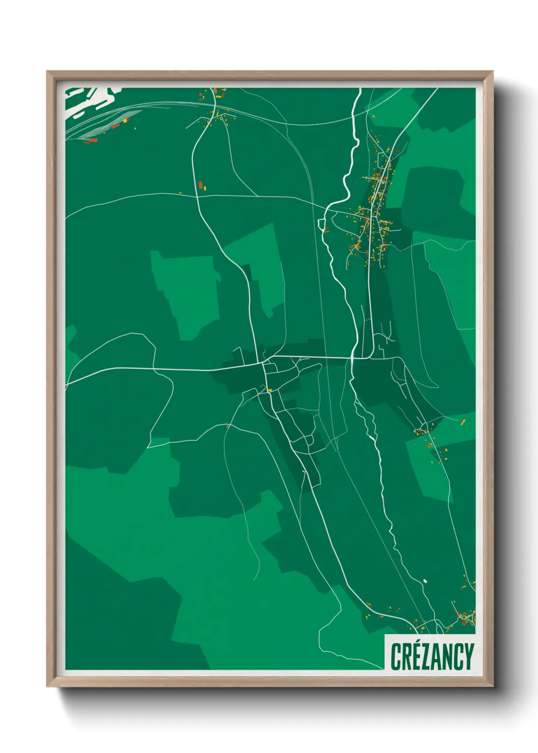Une affiche de carte sur Crézancy