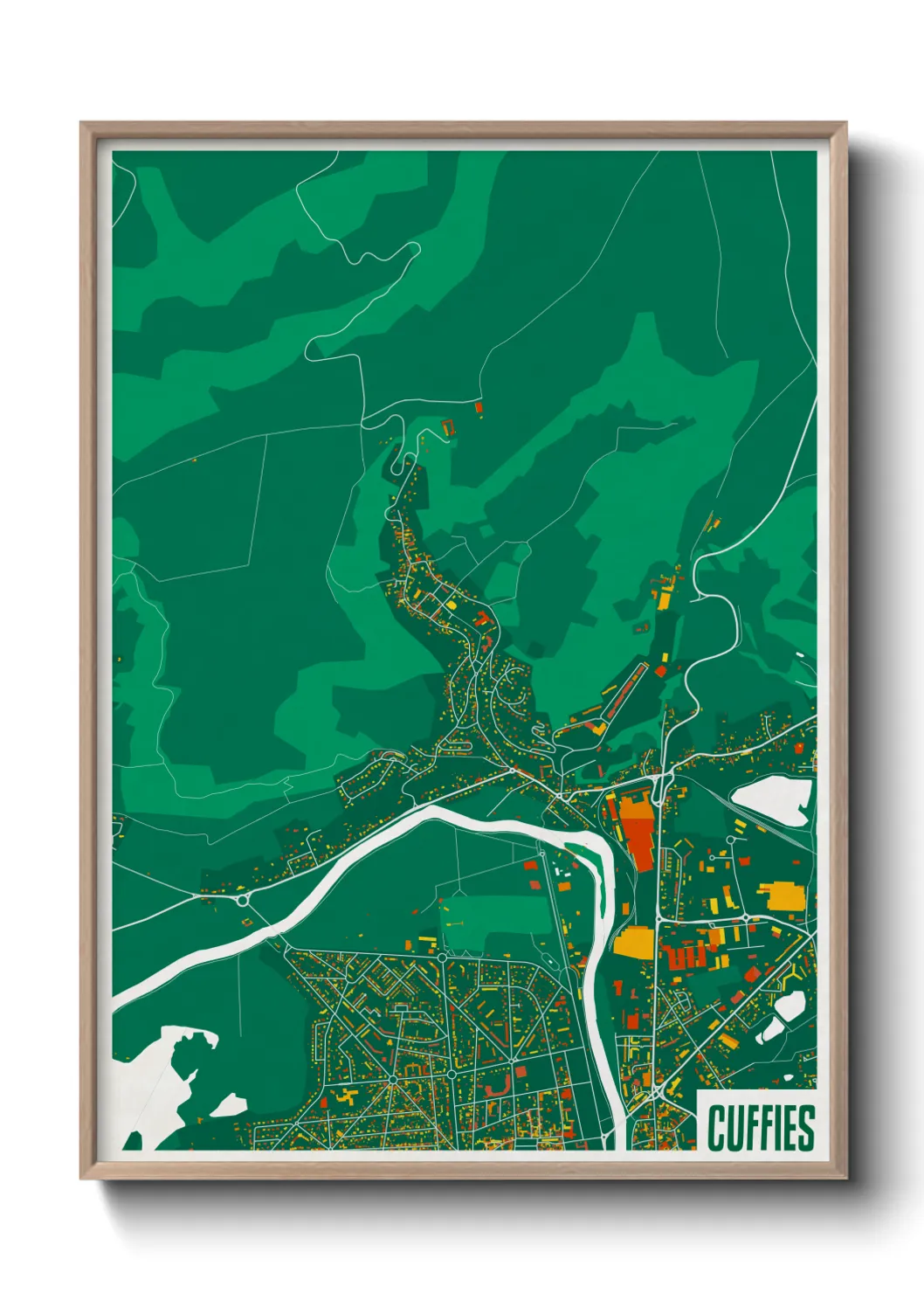 Une affiche de carte sur Cuffies